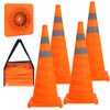 4 Pack Collapsible Traffic Cones Orange Safety Cones 28 Inch,