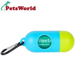 PETSWORLD Scented Dog Poop Bags, Biodegradable Waste Bags for Dogs with Dispenser and Leash Clip, Thick, Sturdy Leak-proof Poop Waste Bags, Odor Proof Bags in Cucumber Scent, 1500 Count Poop Bag Rolls