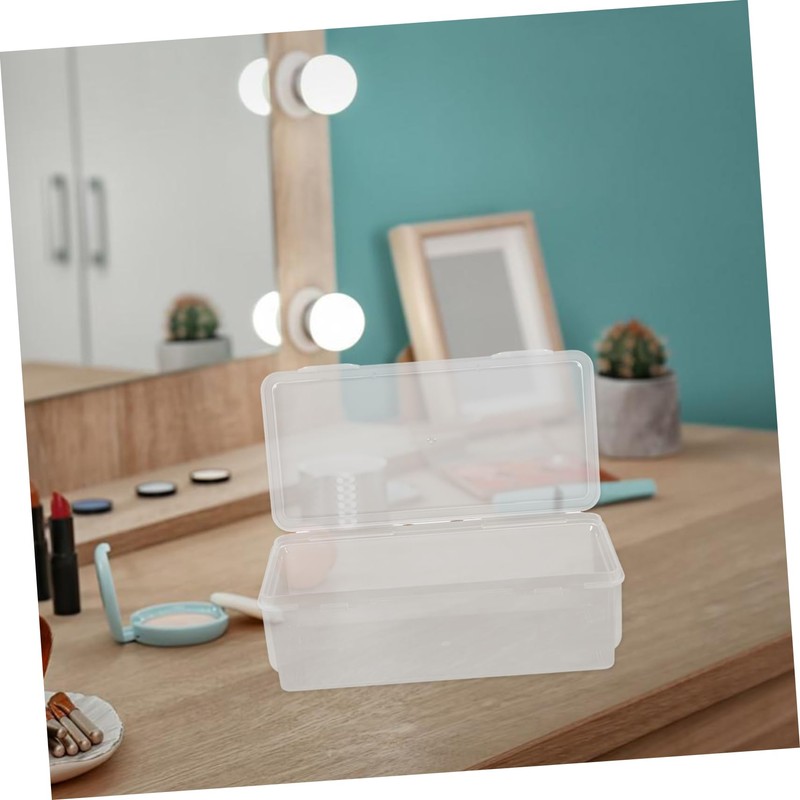 FUNOMOCYA 2pcs Medium Plastic Storage Box Set Office Classroom Container