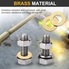 uxcell M10 Flat Washer, 15 Pcs Brass Ring Flat Washers
