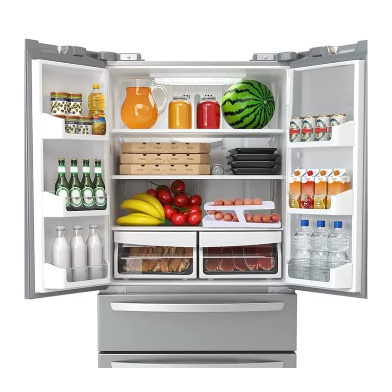 YaLiyA Egg Holder For Refrigerator Automatically Rolling Egg Storage Container