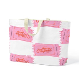 Questo Casa Printed Shopping Bag with Handles, Reusable Shopping Bag, Machine Washable, Foldable, Canvas Fabric Bag, Size: 50 x 40 cm, multi-coloured, Utility