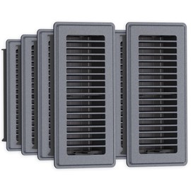 Floor Register 4 x 10-8 Pack Gray Floor Vents, Heavy-Duty Steel Adjustable Airflow Floor Vent Covers, Rust-Resistant Vent Cover are Suitable for Living Room, Bedroom and Bathroom