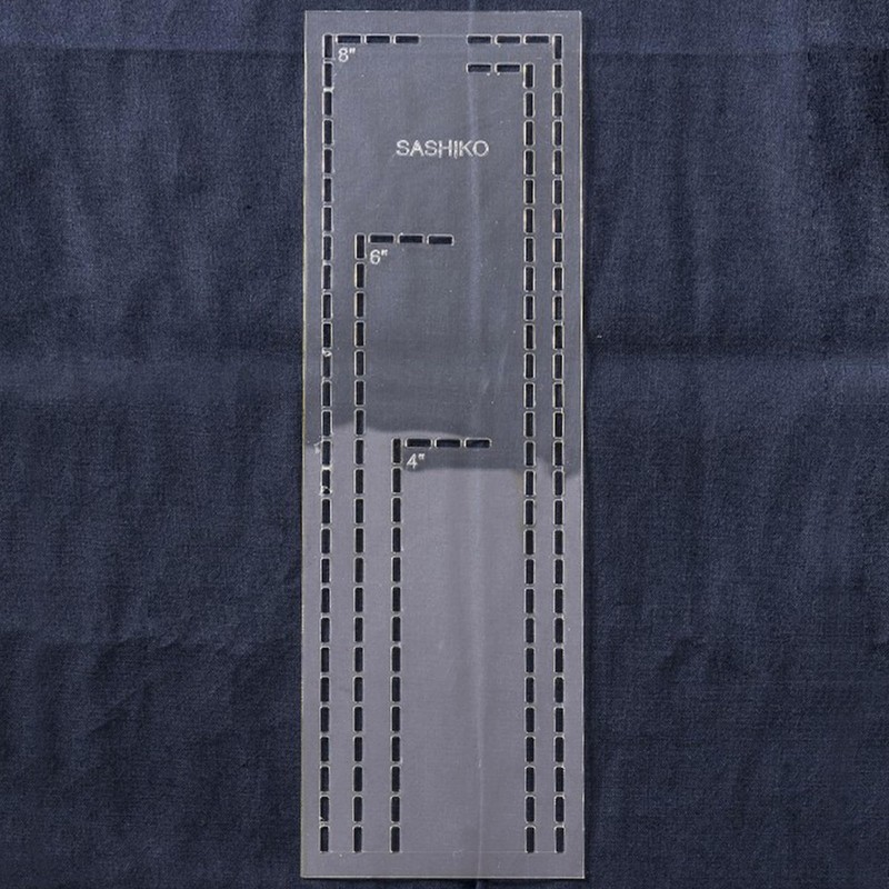 SASHIKO Template Border Ruler - Upto 4 6 8IN Double