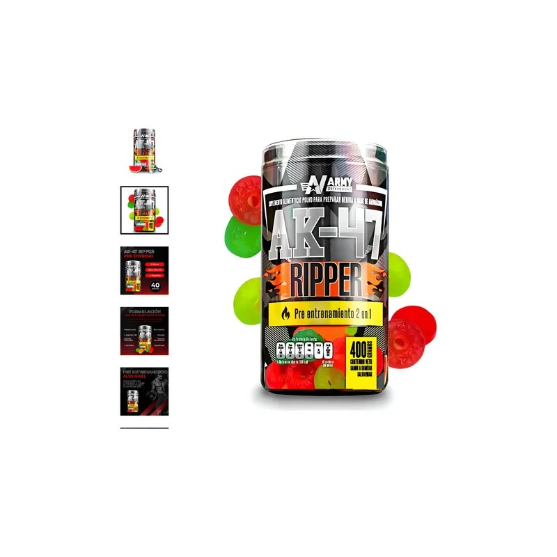 Pre Entreno Ak 47 Ripper Army Nutrition 2 En 1,
