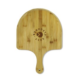 Cast Elegance 12 inch Bamboo Pizza Peel Wood for Oven- Pizza Paddle w/Easy Glide Edges & Handle For Baking - Lightweight & Easy to Use Spatula for Baking - Perfect for Transferring & Serving