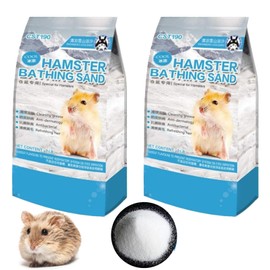 Hamiledyi Hamster Bathing Sand 4 LB Gerbil Powder Grooming Sand for Tiny Friends Farm Chinchilla Dust Bath Potty Litter Sand