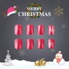 BFY Christmas Press on Nails Short Square Fake Nails, Snowflake