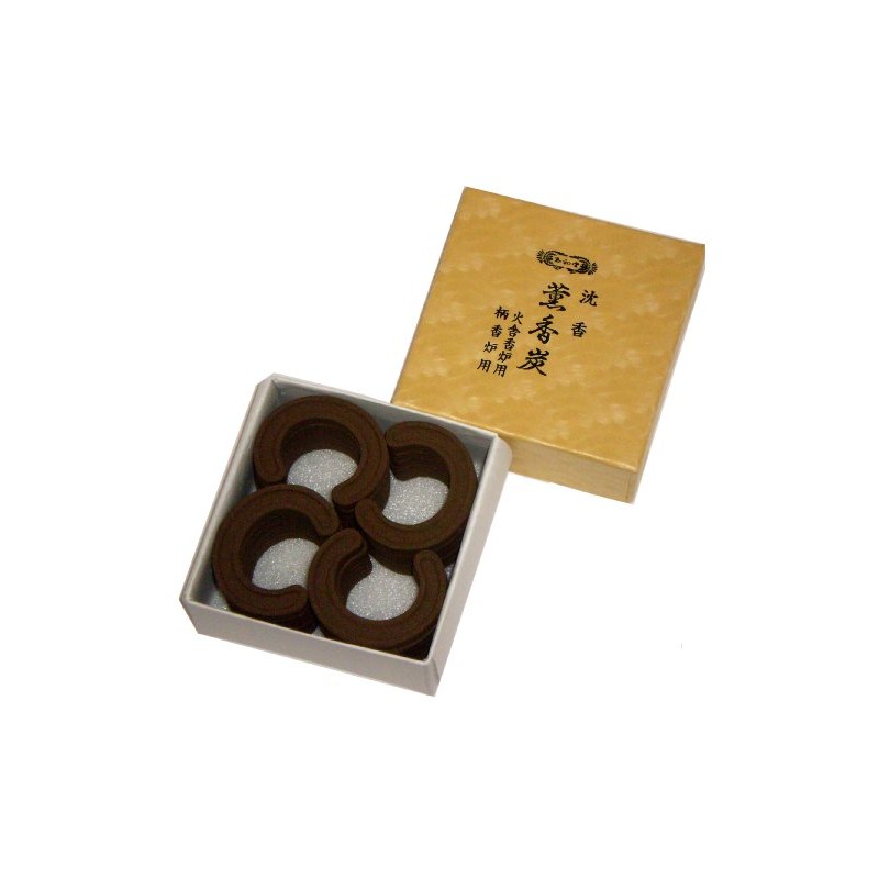 Gyoshodo Incense Incense Incense Agarwood Coal, Horseshoe Shape, Small 20