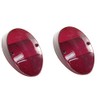 Tail Light Lenses, Red, Pair - Compatible with VW Type-1