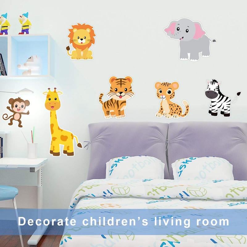 Zoo Animals Cutouts Safari Jungle Cardboard for Baby Shower Birthday
