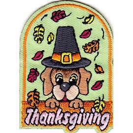 "THANKSGIVING" - HOLIDAY - AUTUMN - IRON ON EMBROIDERED PATCH
