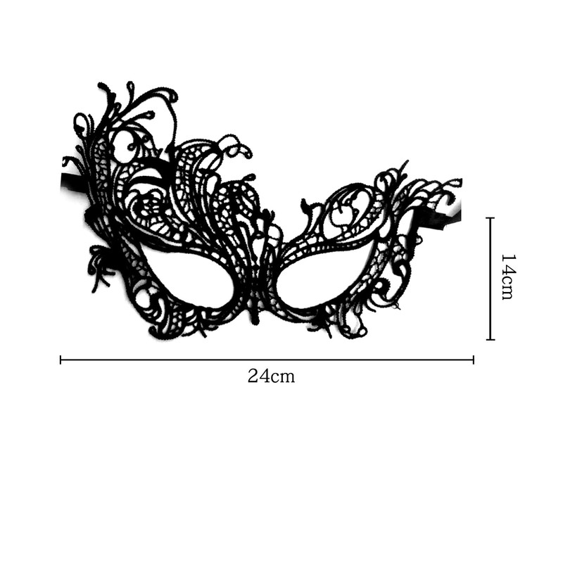 Lotsdonxia Elegant Black Lace Masquerade Mask Stylish Mystery and Glamour