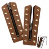 PH PandaHall 2pcs Leather Lace-In Boot Zipper Inserts 6.3x2.3 Inch