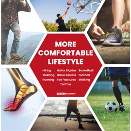 Tega Plantilla De Fibra De Carbono (1 Par) - Para Dedos De Césped, Fracturas De Pie, Hallux Rigidus Y Limitus - Inserto De Calzado Rígido Para Deportes, Senderismo, Trekking, Baloncesto, Correr - Alte