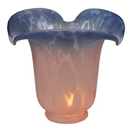 Meyda Tiffany Fluted Shade in Pink and Blue Finish