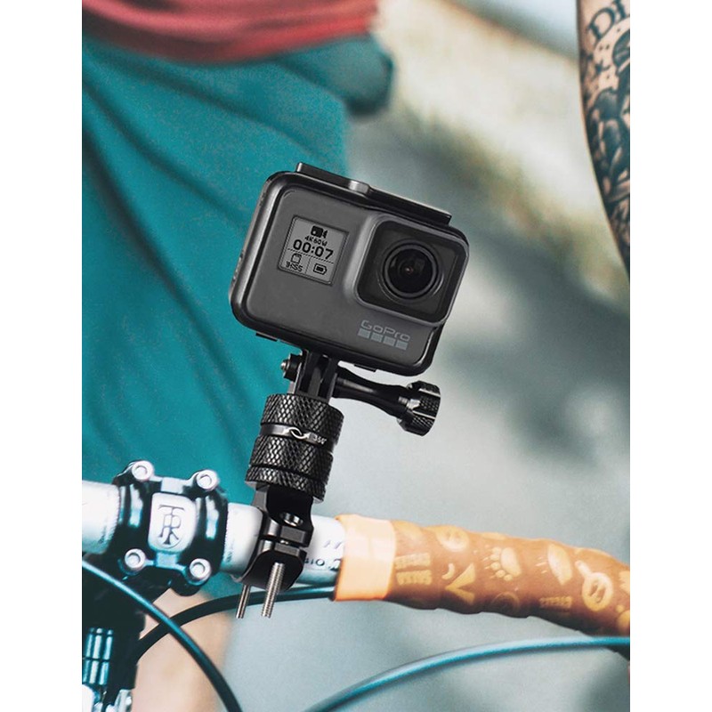 HSU Handlebar Seatpost Camera Holder 360° Rotation Aluminum Bicycle Fixing
