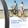 Balinge 26" x 2.125" Folding Replacement Bike Tire for Beach