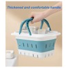 ANNIYA Foldable Plastic Shower Caddy Basket 2 Pcs, Portable and