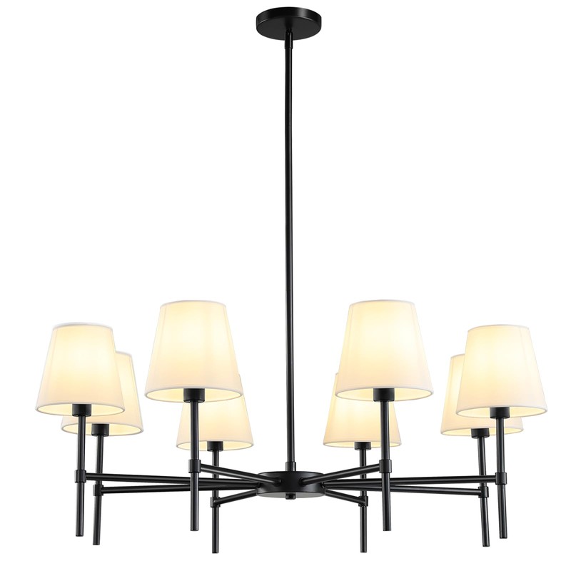 RUIYEY Dining Room Chandeliers Light - 5-Light Black Modern Chandeliers