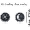 arete de tuerca de plata de ley 925 con diseño