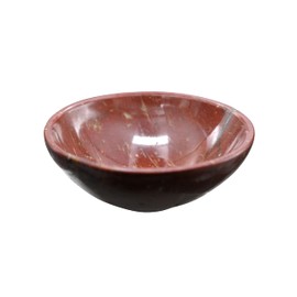 Red Jasper Crystal Bowl - 2" Gem Stone Bowl for Altar Offering Bowl