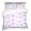 Reateforin Trendy Purple Bow Duvet Cover Twin Size Girls Coquette