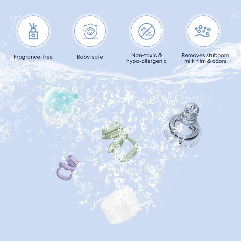 MOMFANN Professional Deep Cleaning Detergent Tablets for All Baby Bottle