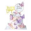 Feawiai 22pzs Decoración Pastel De Mariposa Letrero Feliz Cumpleaño