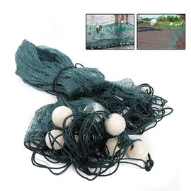 Fishing Net Fish Bait Traps Mesh Polyethylene Hand Casting Net Trap Outdoor Beach Fishing Seine Drag Nets Tackle for Seining Minnows Fishes Shrimps Crab Green 6.5 x 33 FT