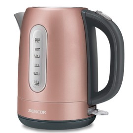 Sencor SWK1775RS 1.7L Stainless Steel Electric Kettle with Lid Safety Lock, Rose