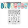 Alexnailart Nail Stamping Plate Creative Cartoon Animal Theme Image Design