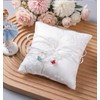 Ring Pillow, Ring Pillow for Rings Bearer Ceremony with Bowknot