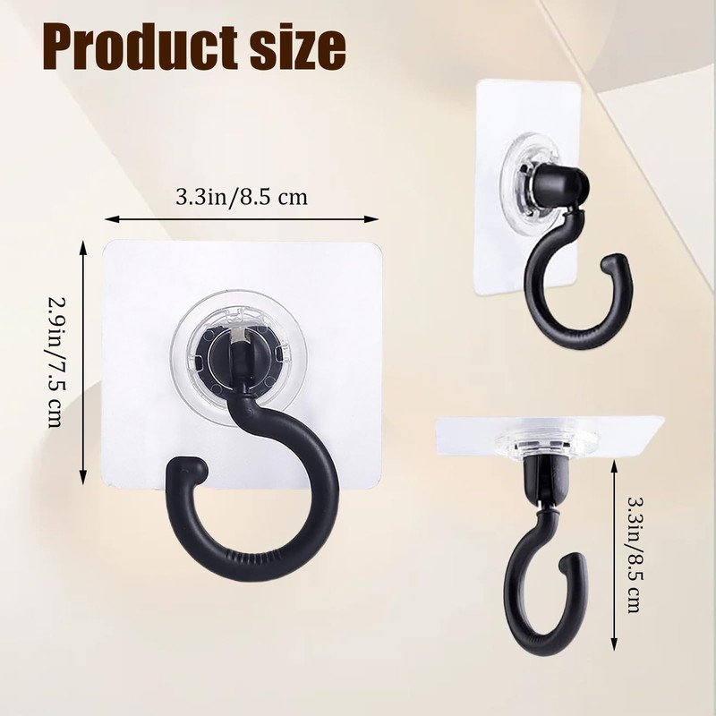Gripebao 10 Pack Adhesive Ceiling Hooks, Self Adhesive Wall Hooks