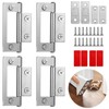 4 PCS Cat Door Silent Hinges with 4 Pcs Kitty