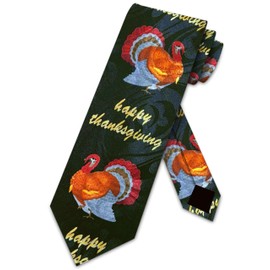 Happy Thanksgiving Turkey Neckties Mens tie