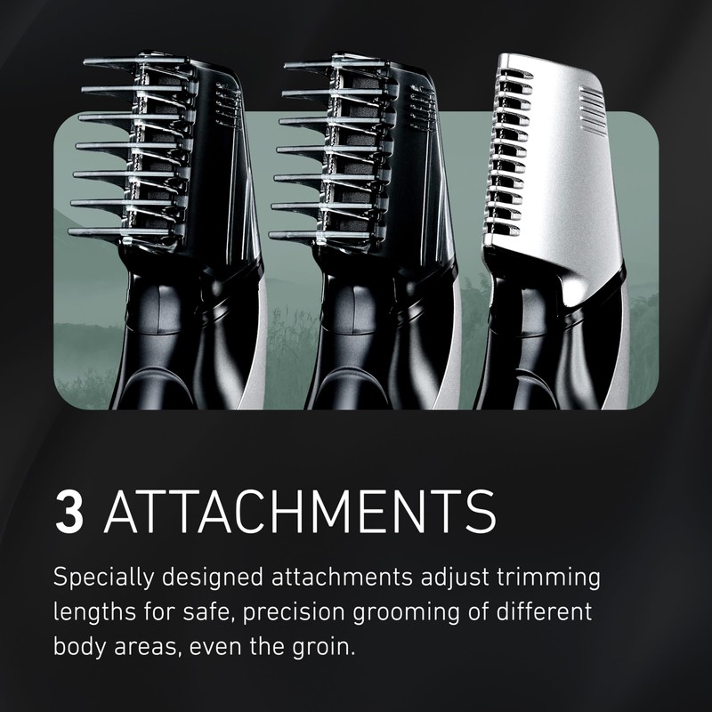 Panasonic Electric Body Groomer and Trimmer for Men, Cordless Washable
