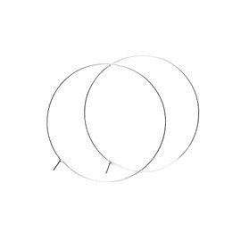 Stainless steel hoop earrings | Skinny silver hoops | 45-50mm stainless steel hoops | Thin silver hoop earrings | Large silver hoops