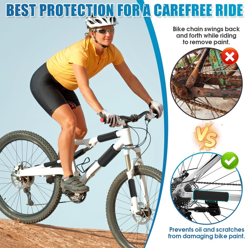 TYBYBB Bicycle Frame Protection Carbon Frame Protector for MTB E-Bike