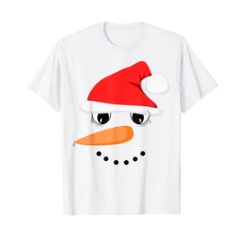 Funny Melting Snowman Face - Christmas Santa Snowman Costume T-Shirt
