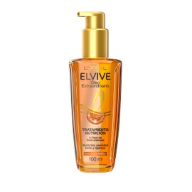 Elvive Tratamiento en Aceite LOral Paris leo Extraordinario pelo ms suave y con brillo intenso con 6 leos de flores preciosas, 100 ml                 