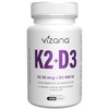 VIZANA NUTRITION | Vitamina K2-MK7 + D3 en Cápsulas HPMC