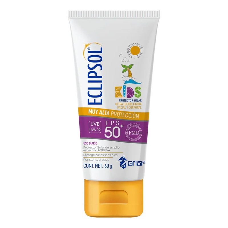 Eclipsol Kids Protector Solar Niños FPS 50, Ultra Loción Facial
