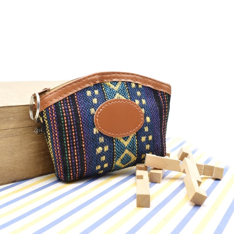 BDM - Monederos de Tela, cartera pequeña Con cremallera, billetero