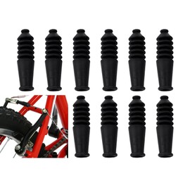 Qaziuy Pack of 10 Bellows Rubber Grommets, Universal Bellows Rubber Bicycle Bellows Rubber Grommet, Brake Accessories Cable Guide for Bicycle V-Brake Cable Noodle Boot Dust Protection