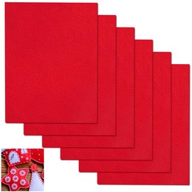 AFASOES Pack of 6 Felt Sheets for Crafts Craft Felt Sheets Red Craft Felt 3 mm Thick Felt Fabric for Sewing Felt Sheets Felt Hard Fabric Squares Embroidery Sewing Felt Sheets for Children DIY Crafts