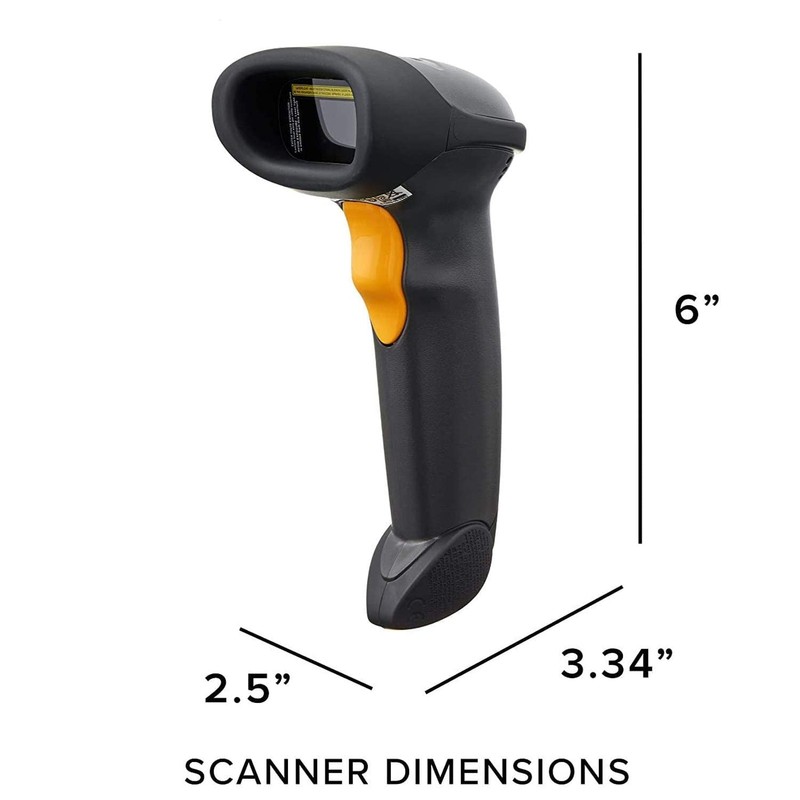 Symbol LS2208 General Purpose Handheld 1D Bi-Directional Laser Barcode Scanner,