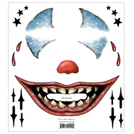 Tinsley Transfers Clown Face Tattoo Adult Accessory