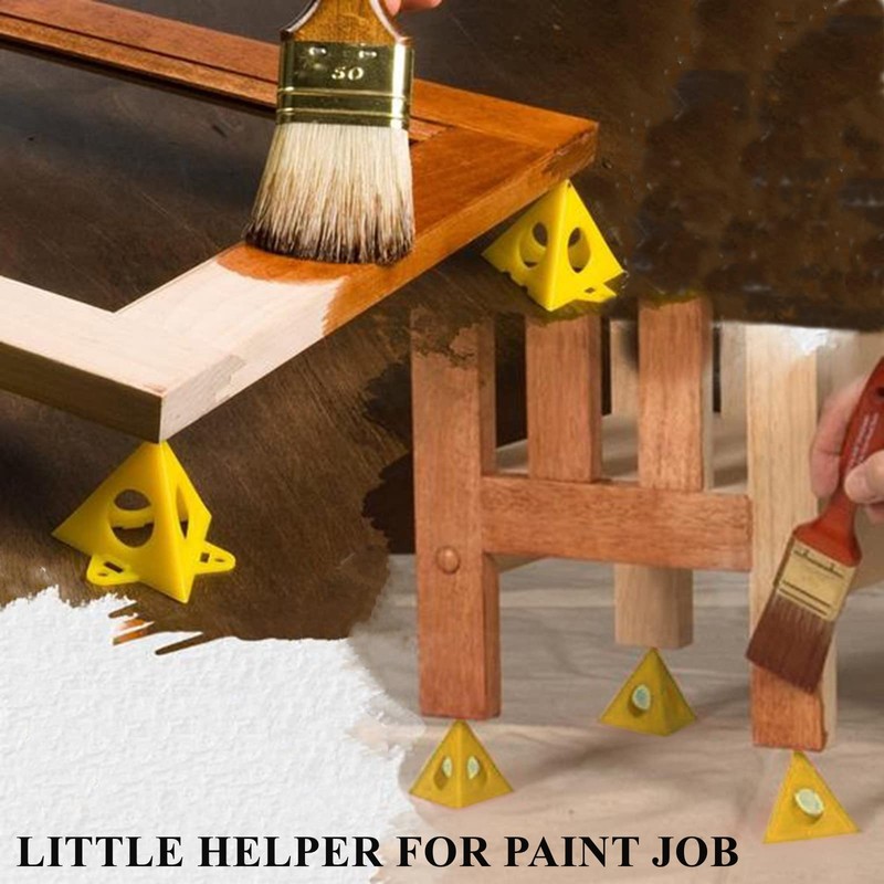 20Pcs Painting Pyramids Yellow Perforated Woodwork Paint Stands painters tripod