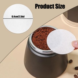 600 PCS Coffee Filter Papers, Unbleached Coffee Filters, Coffee Filters Papers Round, Paper Filters for Coffee Machines, Filter Papers 64mm Compatible for Aeropress Coffee Makers（White）